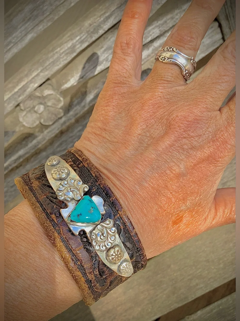 Thunderbird leather bracelet, up to 7โ wrist - Picture 9 of 10